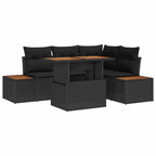 Garten Essgruppe mit Kissen 5 pcs Schwarz und Braun