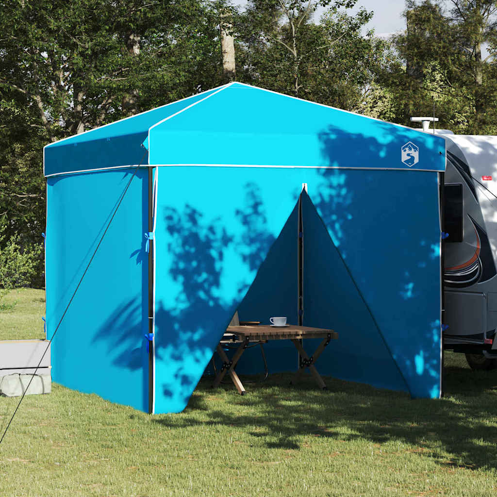 Pavillon-Zelt Blau 243 x 243 x 251 cm Stoff