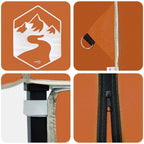 Pavillon-Zelt Orange 243 x 243 x 251 cm Stoff