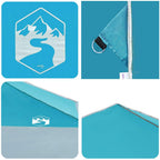 Pavillon-Zelt Blau 395 x 395 x 251 cm Stoff