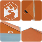 Pavillon-Zelt Orange 395 x 395 x 251 cm Stoff
