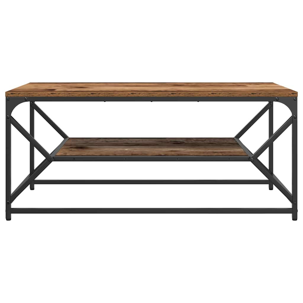 Couchtisch Altholz 90 x 50 x 40 cm Ingenieure Holz und Stahl