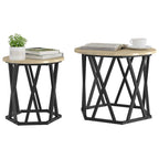 Beistelltisch 2 pcs Sonoma-Eiche Ingenieure Holz und Stahl