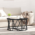 Couchtisch Schwarz Eichen-Optik 80 x 80 x 42 cm