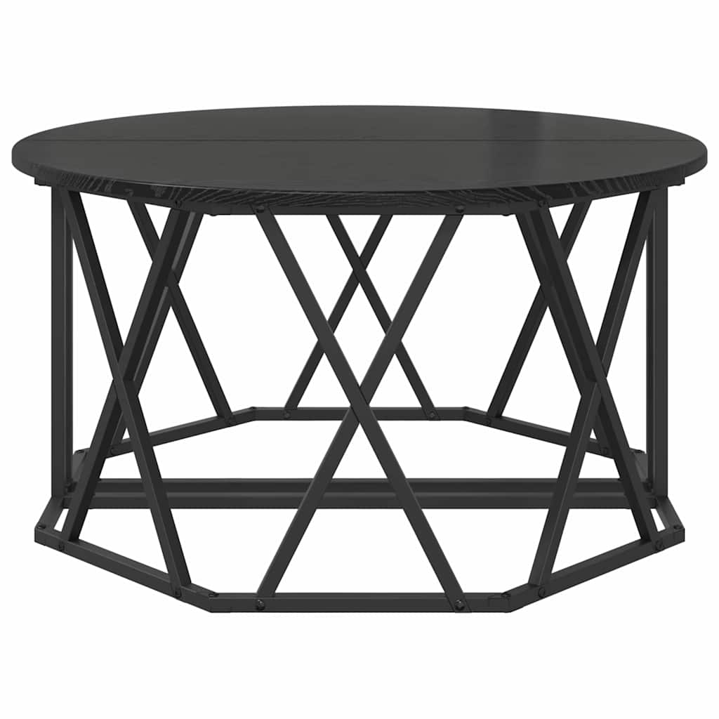 Couchtisch Schwarz Eichen-Optik 80 x 80 x 42 cm