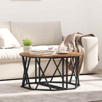Couchtisch Altholz 80 x 80 x 42 cm Ingenieure Holz und Stahl