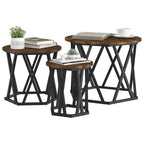 Nesting Beistelltisch 3 pcs Geräucherte Eiche