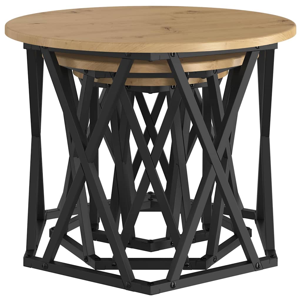 Nesting Beistelltisch 3 pcs Artisan-Eiche