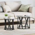 Couchtisch 2 pcs Graues Sonoma Ingenieure Holz und Stahl