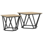 Beistelltisch-Set 2 pcs Sonoma-Eiche Ingenieure Holz und Stahl