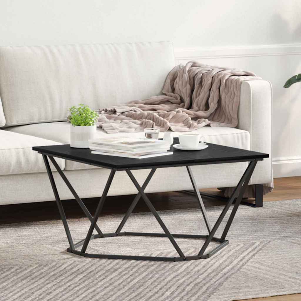 Couchtisch Schwarz Eichen-Optik 80 x 80 x 45 cm