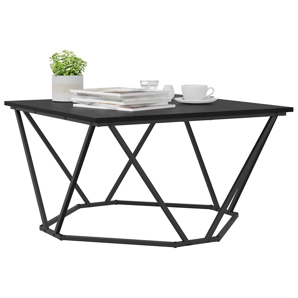 Couchtisch Schwarz Eichen-Optik 80 x 80 x 45 cm
