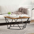 Couchtisch Altholz 80 x 80 x 45 cm Ingenieure Holz und Stahl