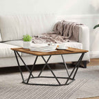 Couchtisch Altholz 80 x 80 x 45 cm Ingenieure Holz und Stahl