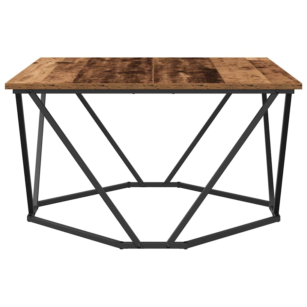 Couchtisch Altholz 80 x 80 x 45 cm Ingenieure Holz und Stahl