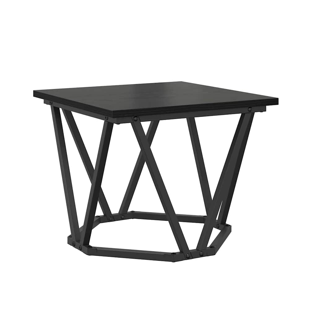 Couchtisch 3 pcs Schwarz Eichen-Optik Ingenieure Holz und Stahl