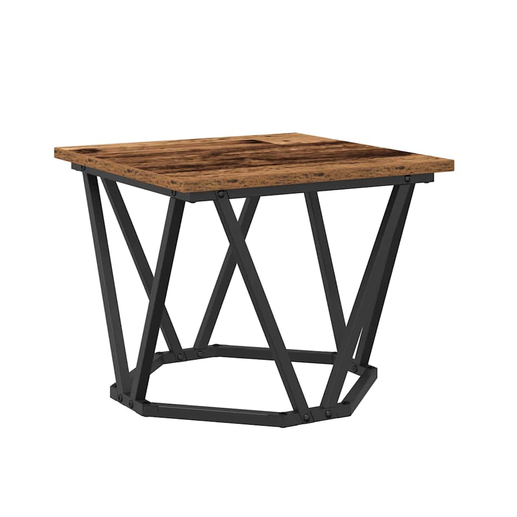 Couchtisch 3 pcs Altholz Ingenieure Holz und Stahl