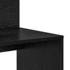 Schreibtisch mit Regal Schwarz Eichen-Optik 90 x 48 x 101,5 cm