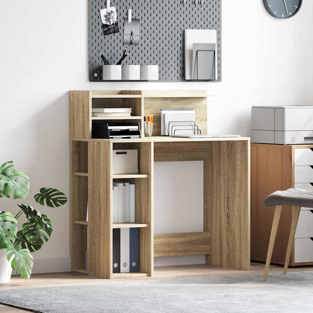 Schreibtisch Sonoma-Eiche 90 x 48 x 101,5 cm Holzwerkstoff