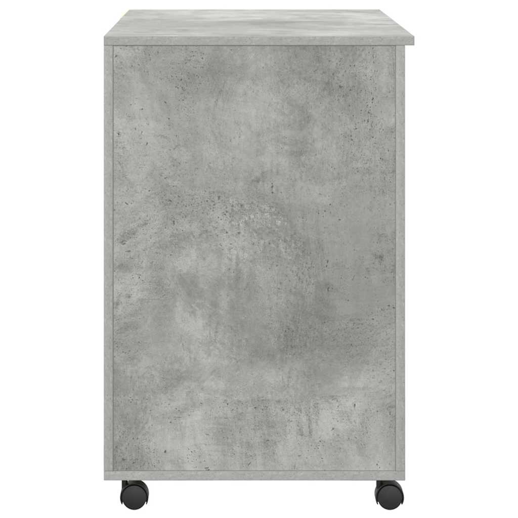 Tisch mit Rädern Beton Grau 91 x 50 x 77 cm Holzwerkstoff