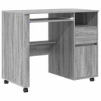 Tisch mit Rädern Graues Sonoma 91 x 50 x 77 cm Holzwerkstoff