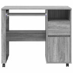 Tisch mit Rädern Graues Sonoma 91 x 50 x 77 cm Holzwerkstoff
