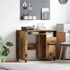 Tisch mit Rädern Mit Rad Altholz 91 x 50 x 77 cm Holzwerkstoff