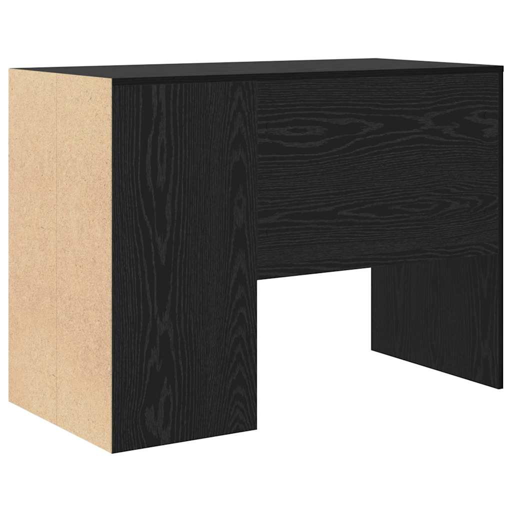 Schreibtisch mit Regal Schwarz Eichen-Optik 102 x 50 x 75 cm