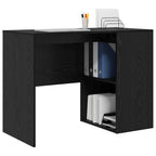 Schreibtisch mit Regal Schwarz Eichen-Optik 102 x 50 x 75 cm