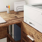 Schreibtisch mit Regal Altholz 102 x 50 x 75 cm Holzwerkstoff