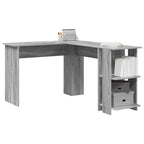 Eck-Schreibtisch mit Regal Graues Sonoma 140 x 113,5 x 75 cm