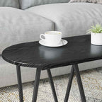 Couchtisch Schwarz Eichen-Optik 80 x 40 x 40.5 cm