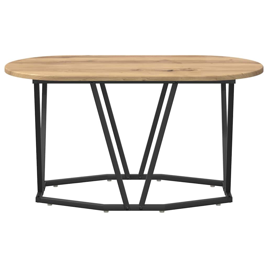 Couchtisch Artisan-Eiche 80 x 40 x 40.5 cm Sperrholz und Metall