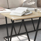 Couchtisch Sonoma-Eiche 100 x 50 x 40 cm Sperrholz und Metall
