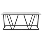 Couchtisch Grau 100 x 50 x 40 cm Sperrholz und Metall