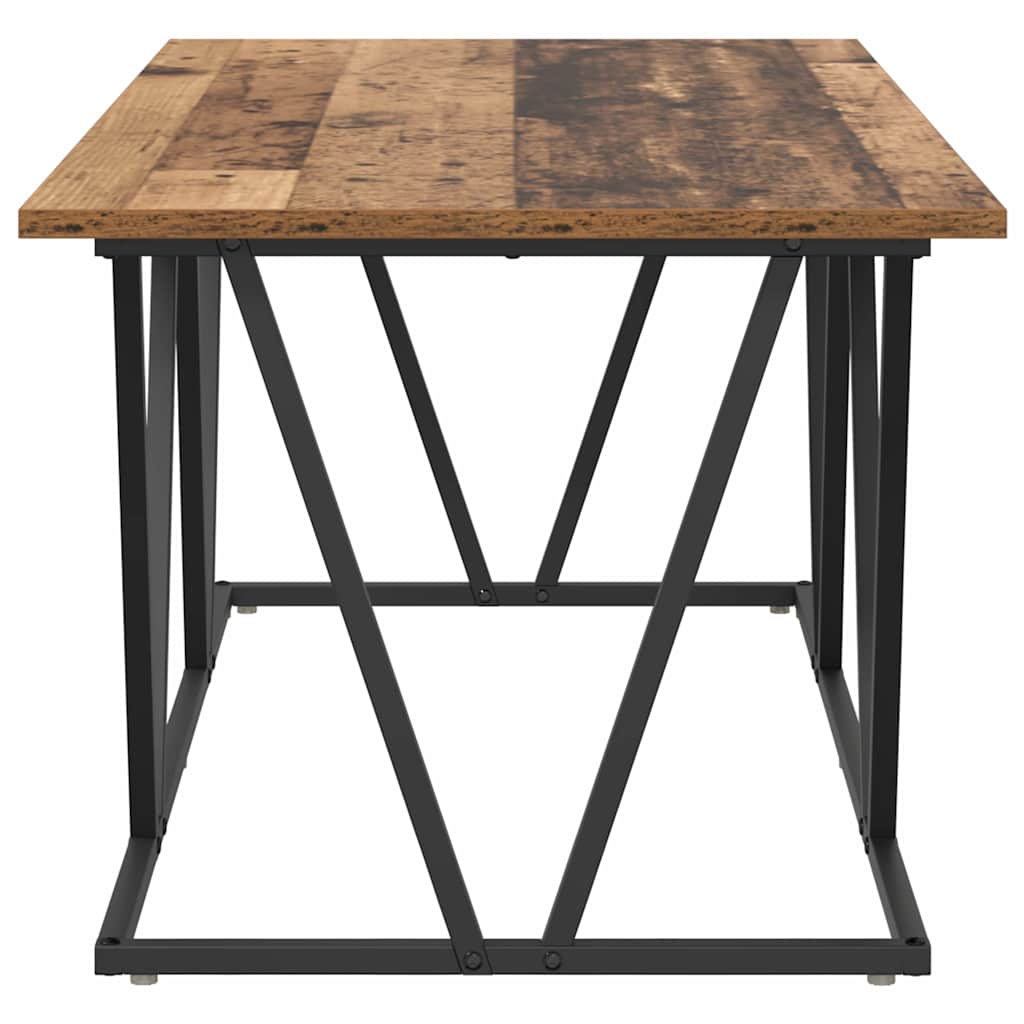 Couchtisch Altholz 100 x 50 x 40 cm Sperrholz und Metall