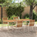 Esstisch Braun 200 x 90 x 75 cm Massivholz Akazie