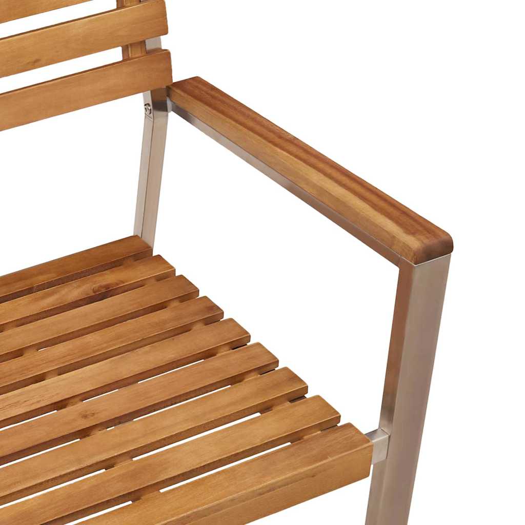 Gartenstuhl 2 pcs Öl-Natur 56 x 54,5 x 87 cm Massivholz Akazie