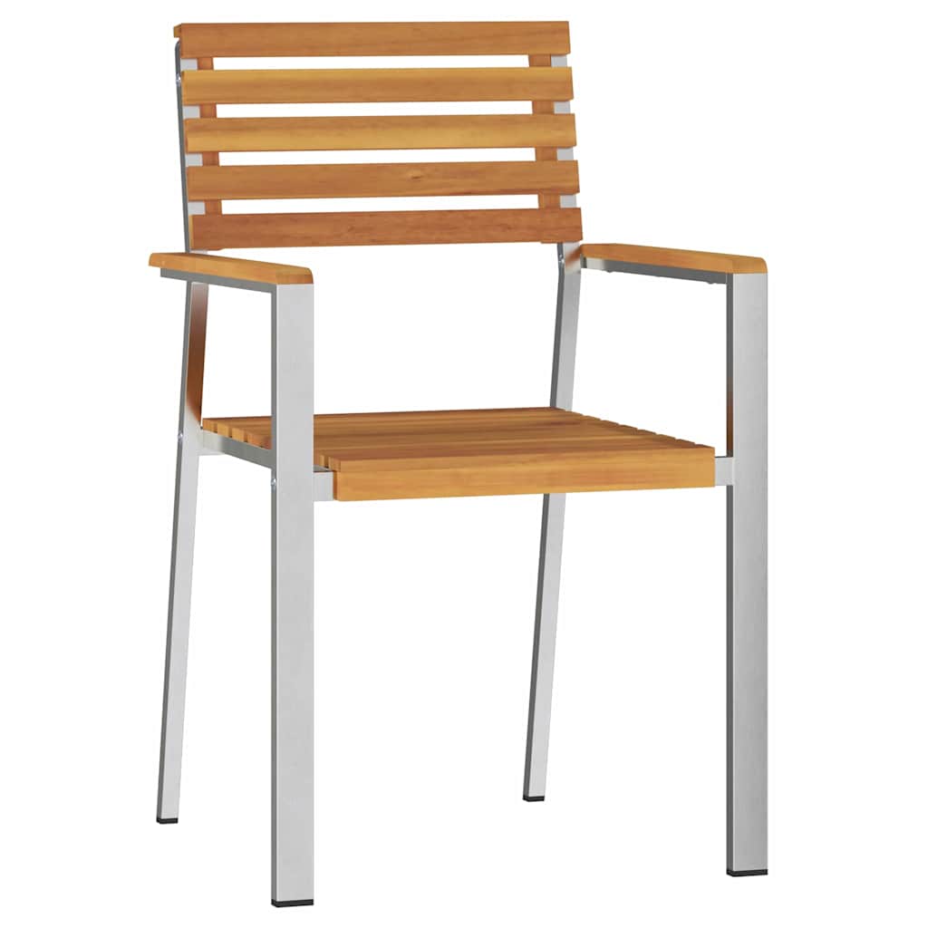 Gartenstuhl 2 pcs Öl-Natur 56 x 54,5 x 87 cm Massivholz Akazie