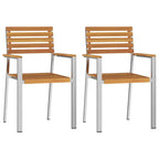 Gartenstuhl 2 pcs Öl-Natur 56 x 54,5 x 87 cm Massivholz Akazie