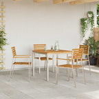 Gartenstuhl 4 pcs Öl-Natur 56 x 54,5 x 87 cm Massivholz Akazie