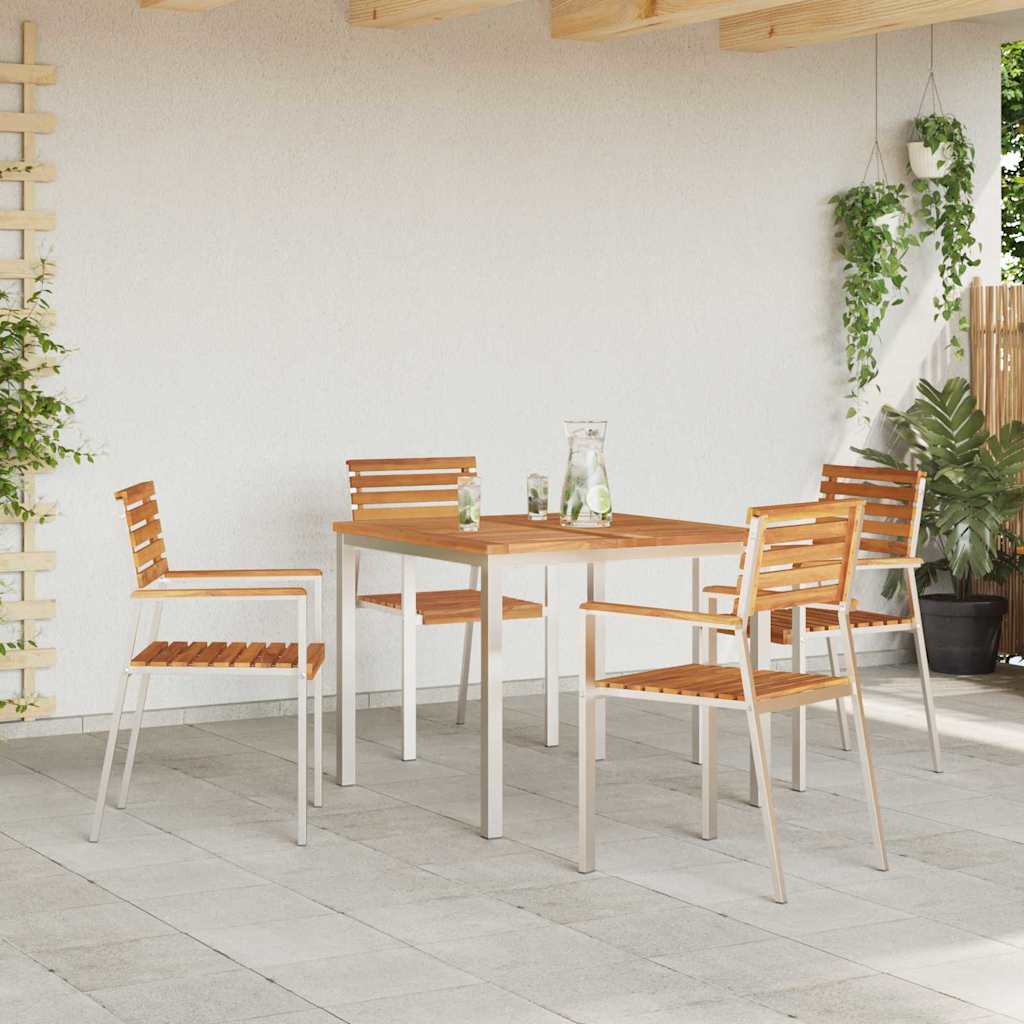 Gartenstuhl 4 pcs Öl-Natur 56 x 54,5 x 87 cm Massivholz Teak