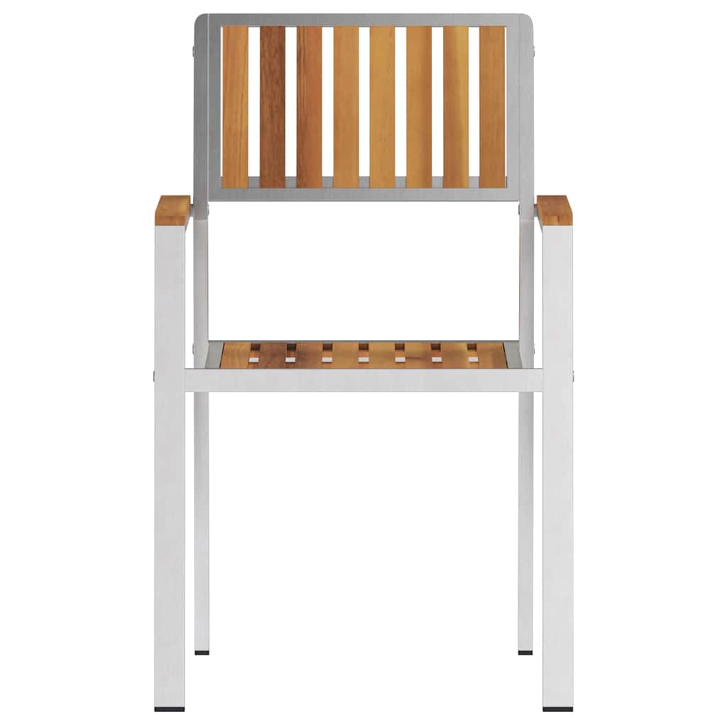 Gartenstuhl 2 pcs Braun 56 x 54,5 x 87 cm Massivholz Akazie