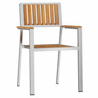 Gartenstuhl 2 pcs Braun 56 x 54,5 x 87 cm Massivholz Teak