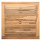 Gartenbank und Tischset 2 pcs Creme und Braun Massivholz Teak
