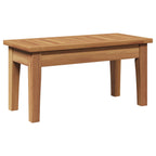 Gartenbank und Tischset 2 pcs Grau und Braun Massivholz Teak