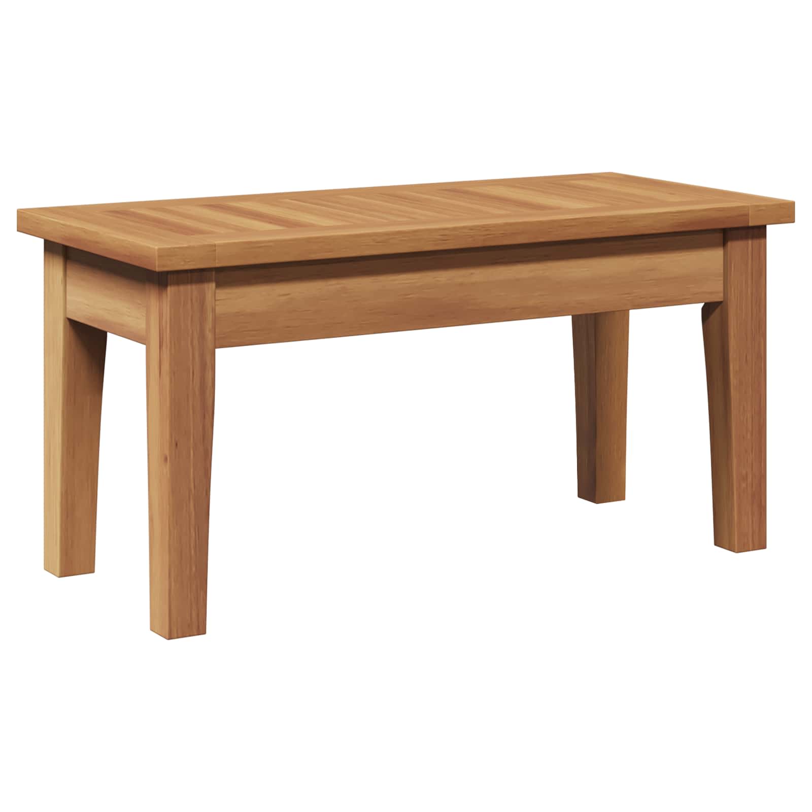 Gartenbank und Tischset 2 pcs Grau und Braun Massivholz Teak