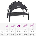 Hundebett Schwarz 76 x 62 x 70,5 cm Stahl