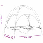 Hundebett Schwarz 92 x 77 x 82,5 cm Stahl