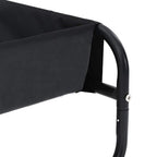 Hundebett Schwarz 75 x 75 x 30 cm Stahl